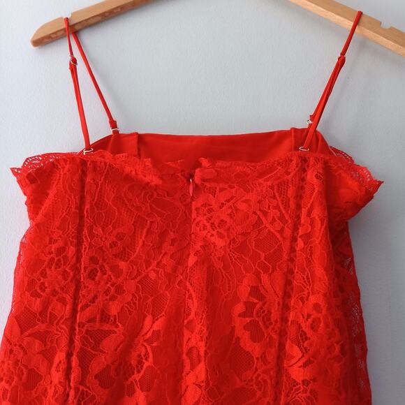 Lovers + Friends Elizabeth Lace Mini Dress Red XS NWT - Picture 6 of 8